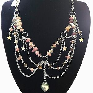 Boho Jasper Multi Layer Necklace NWT